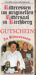 Geschenkgutschein - Ritteressen - zwei Personen