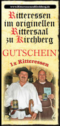 Geschenkgutschein - Ritteressen - eine Person